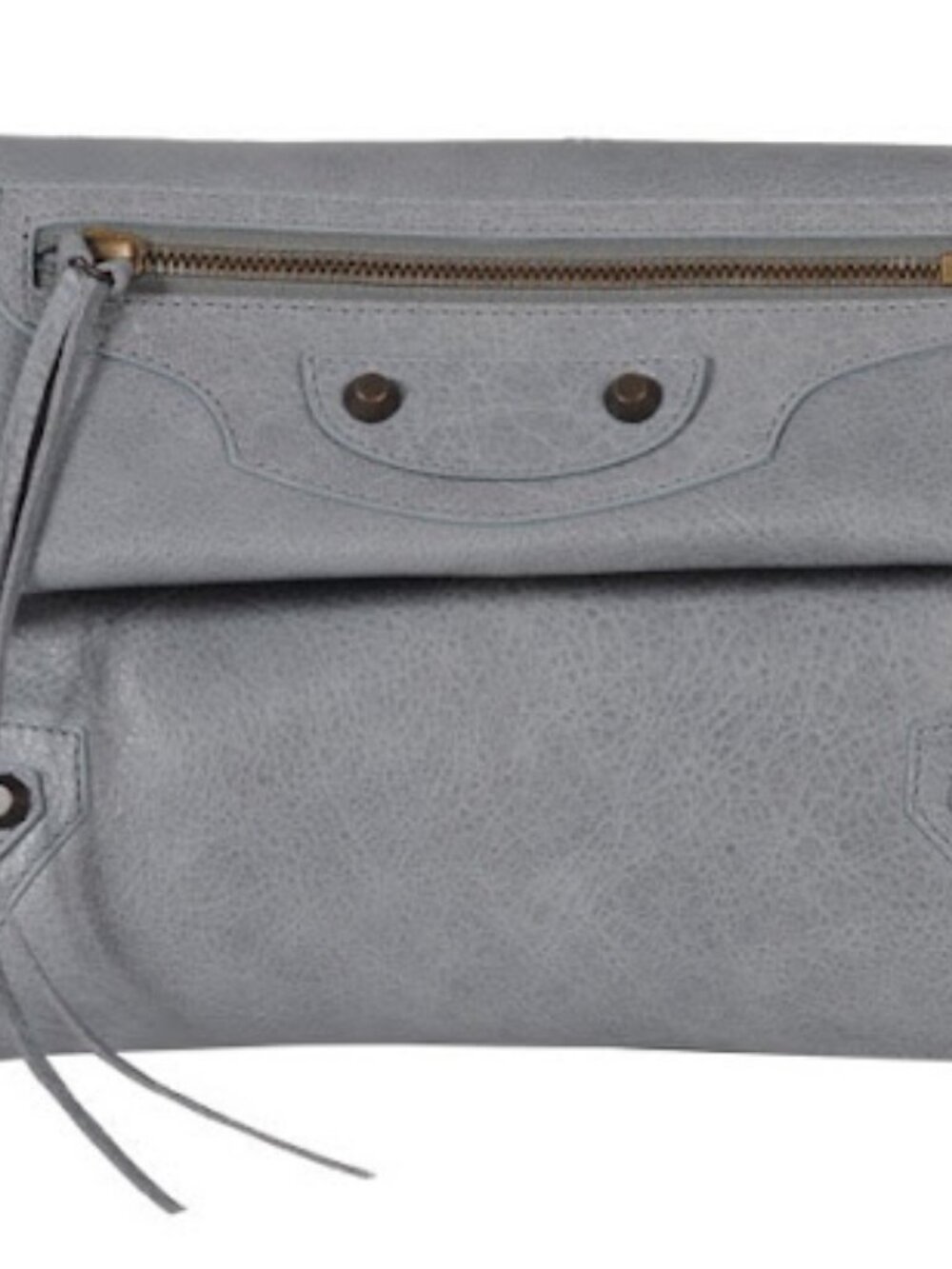 Balenciaga Classic Envelope Clutch with Strap — Gray, Silver Hardware (NWT)
